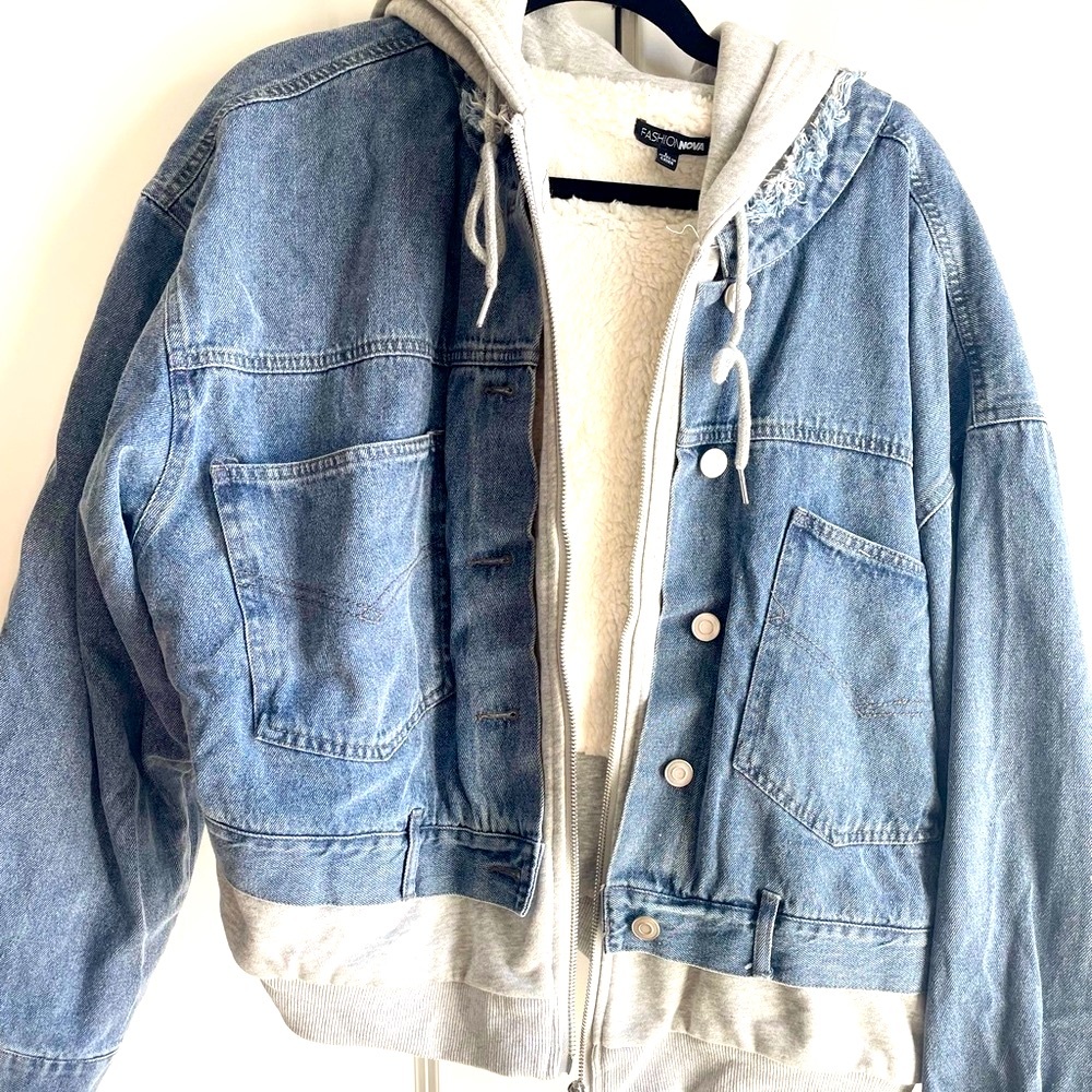 Jean hoodie jacket ✨